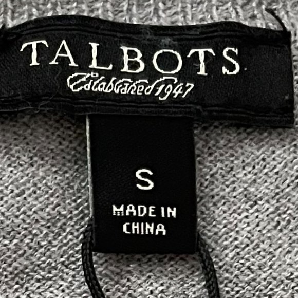 NWT Talbots Grey V-Necks Sweater Size S - Picture 3 of 7